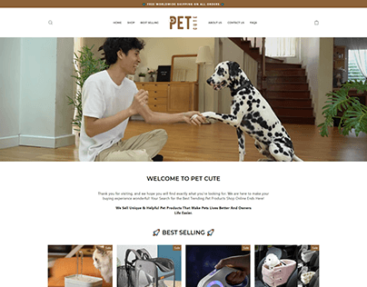 Pet Shopify dropshipping store, Shopify website