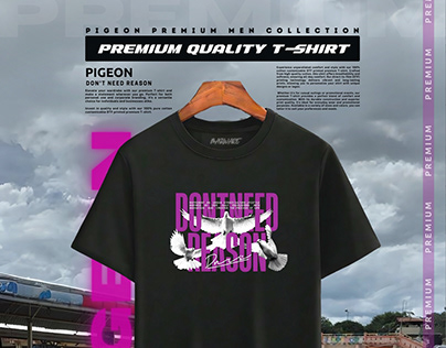 Pigeon T-shirt mockup design