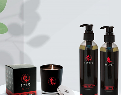 Candle and massage oil packaging for Hamilton business