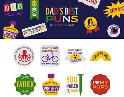 Dad's Best Puns Father's Day Sticker Pack