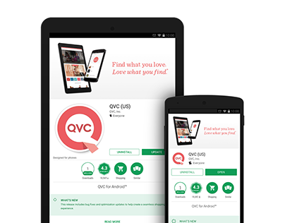 QVC Android App Header for Google Play
