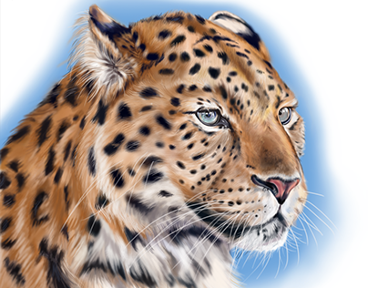 Amur Leopard Photoshop Painting