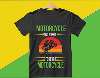 Motorcycle Typography T-Shirt Desgin