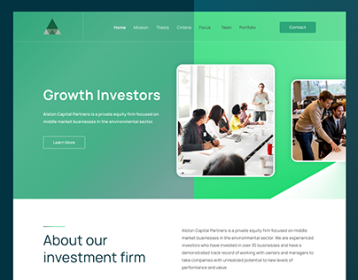 Private Equity Firm Home page