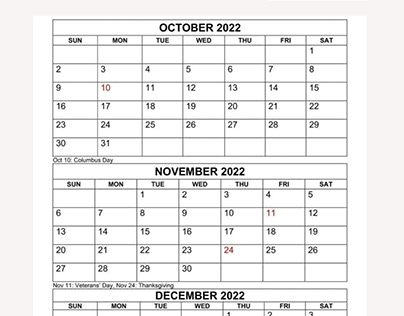 Download Quarterly Calendar 2022