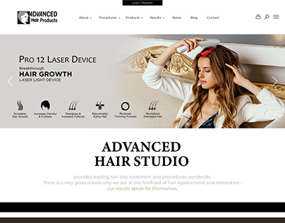 Advanced Hair Studio (Website Design)