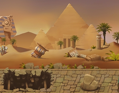 Egypt track for zombie drag racing game