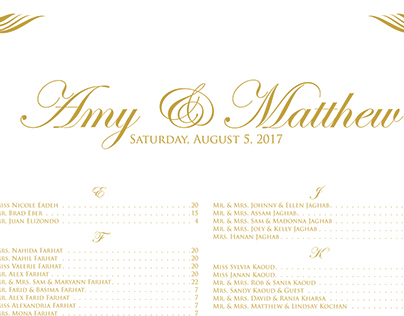 Amy & Matthew Seating Chart