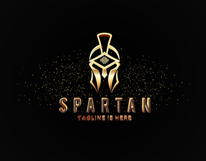 Greek Sparta / Spartan Helmet Warrior Logo Design