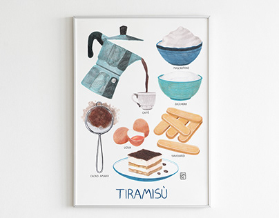 Tiramisù - Food Illustration