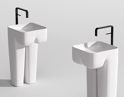 He and She freestanding washbasin concept