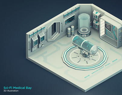 Sci-Fi Medical Bay -- 3D Illustration