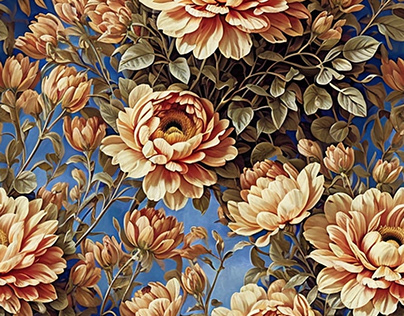 Oil painting of flowers