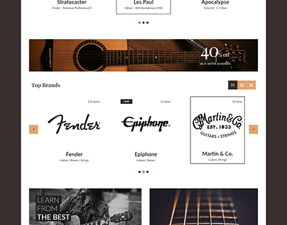 Strings 'n Picks Musical Instruments Selling Website UI
