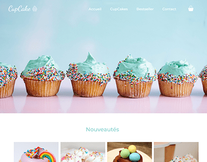 Cupcake Store Website Interface