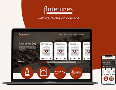 Flutetunes Web design