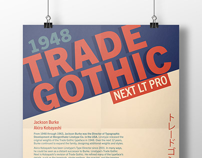 Typographic Poster | Trade Gothic Next Lt Pro