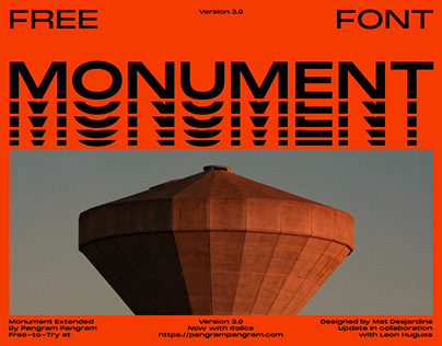 Monument Extended v3.0 Free Font