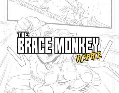 Project thumbnail - The Brace monkey, In space - Graphic novel
