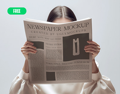 Free Tabloid Newspaper Mockup PSD