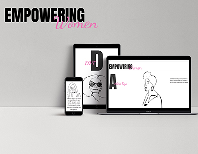 Web Design - AlphabetBook Web Mockup - Empowering Women