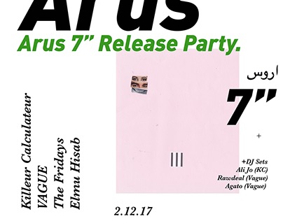 ARUS 7" / Release Party Poster