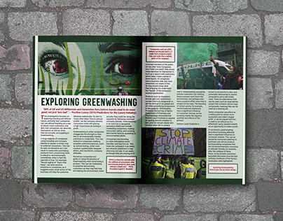 Greenwashing Double Page Spread [2023]
