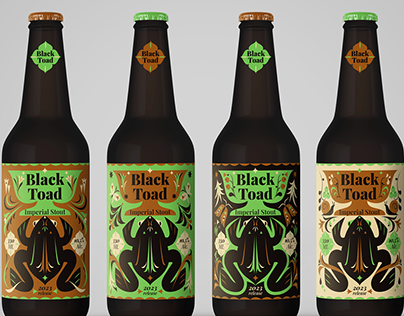 Black Toad beer label design