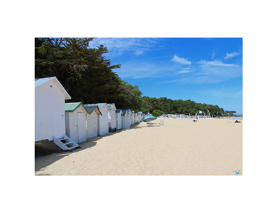 Beach's huts in Noirmoutier en l'Île (France)