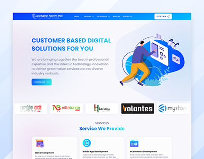 Software company website ui/ux design -Home page Design