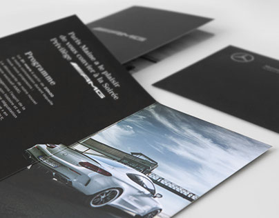 Mercedes Benz / Carton d'invitation soirée AMG