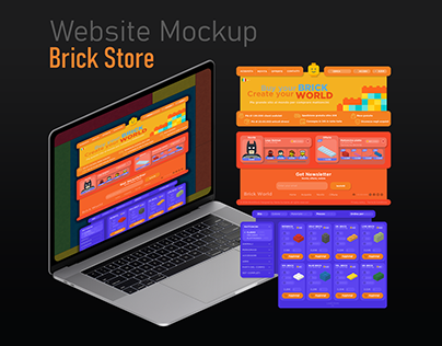 Brick store Website Mockup