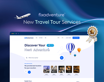 Fixadventure Travel Tour UI/UX Design