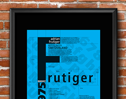 Frutiger Typography Poster