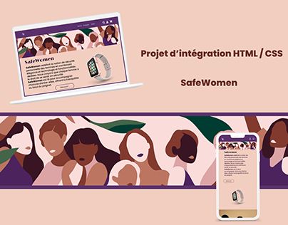 Projet d'intégration web HTML/CSS - SAFEWOMEN