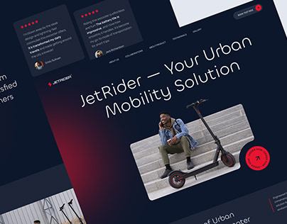 JetRider — Electric Scooter Landing Page
