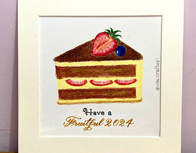 New Year Painting “Strawberry Cheesecake”