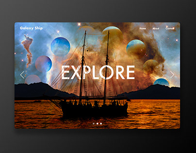 Galaxy Ship Website Mockup