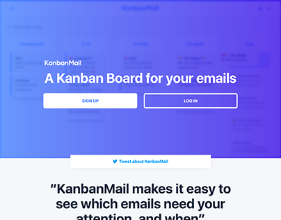 KanbanMail – Landing Page
