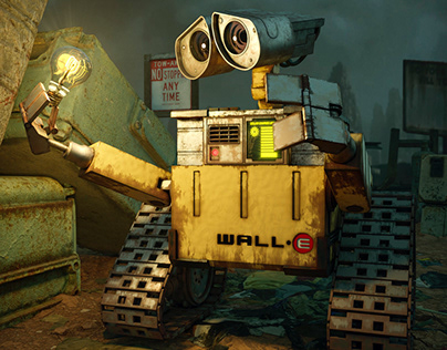 WALL-E and Lightbulb