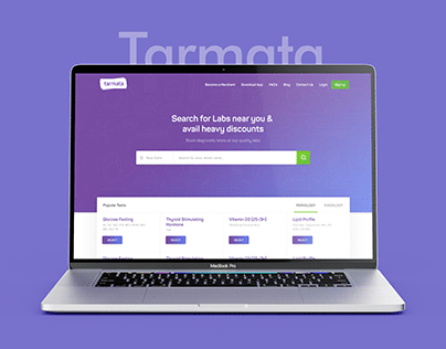 Tarmata Lab booking UI design