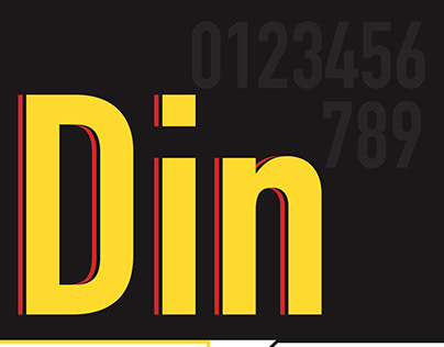 Din Typeface Poster