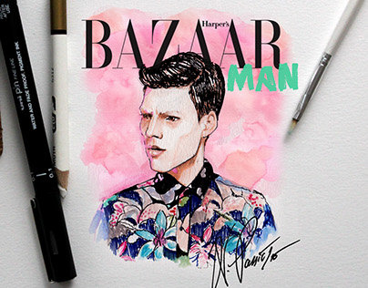 Harper's Bazaar Man Cover Illustration