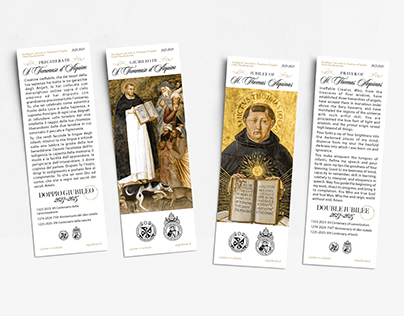 Bookmark design for the jubilee of St. Thomas Aquinas