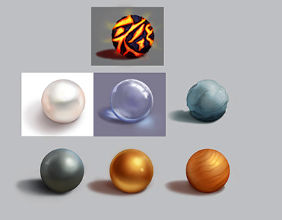 Material balls - 2D digital