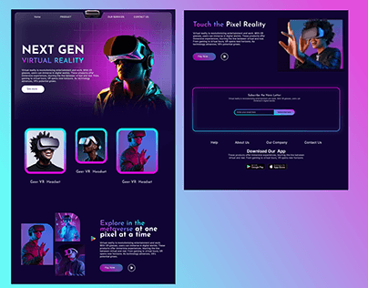VR Glases website design
