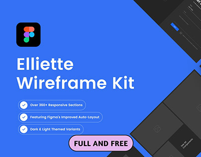 Free Wireframe Kit | 360+ ready-to-use sections
