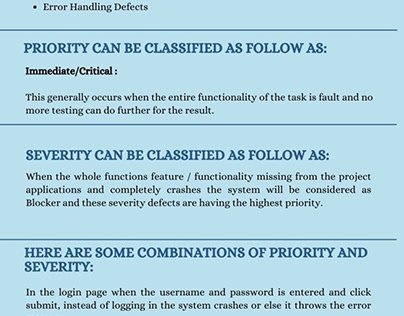 List of Defects in Software Testing Severity & Priority