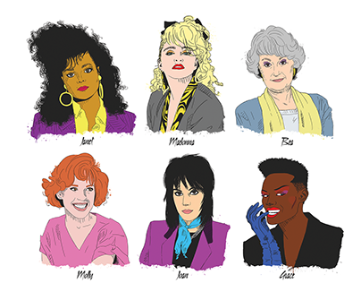 Ladies of the 80s Illustration