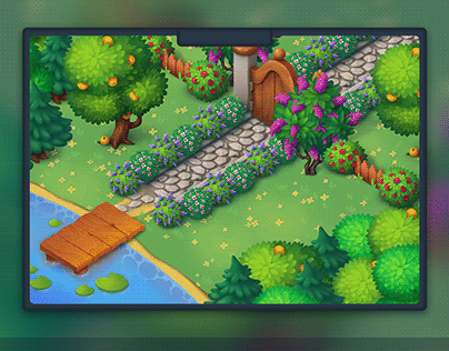 Personal project: isometric garden
